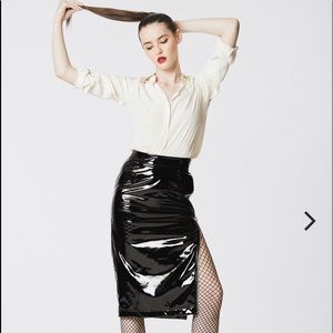 Vinyl Pencil skirt L’Ecole des Femmes S
